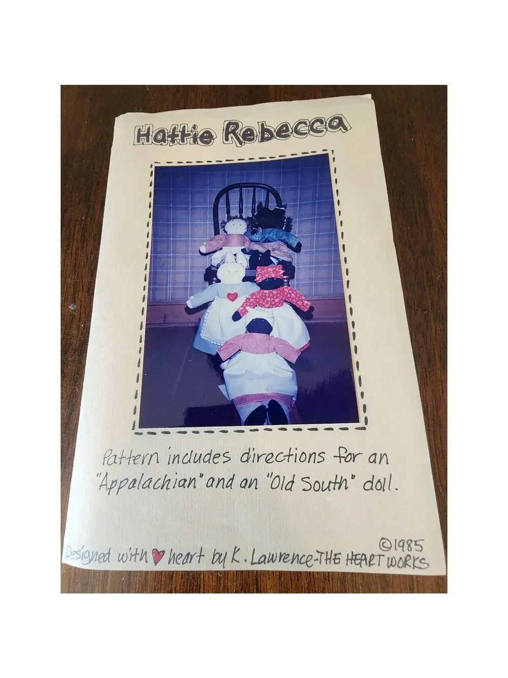 Hattie Rebecca Sewing Craft Pattern Appalachian & Old South Doll Pattern Uncut